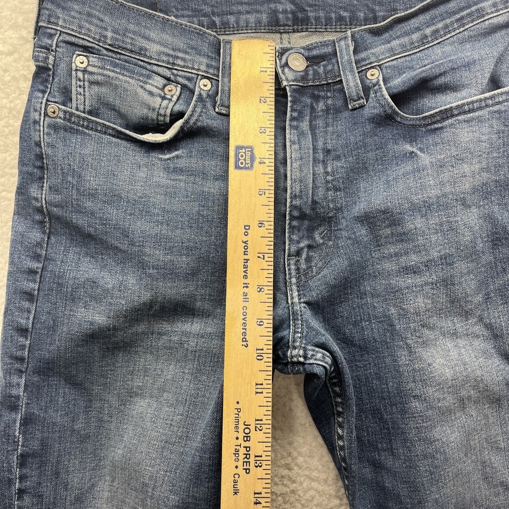 Levis Jeans Mens 32 x 32 Blue Denim Pants Slim Straight 514 Adult Cotton Chore - Picture 6 of 16